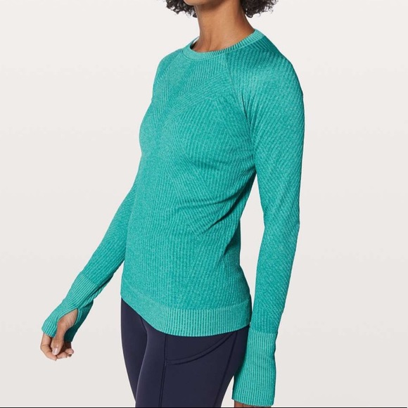 lululemon athletica Tops - Lululemon Rest Less Pullover Eucalyptus / Spirit Green